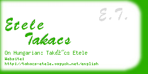 etele takacs business card